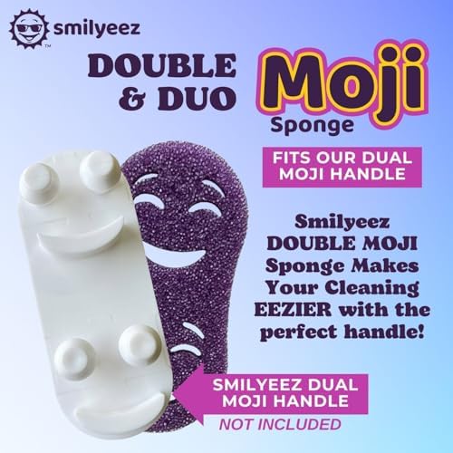 Smilyeez Double-Size Scrub Moji Sponge 2-Pack – Dual Smiling Faces, - Image 6