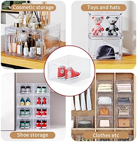 12 Pack Clear Shoe Boxes Stackable - Image 2