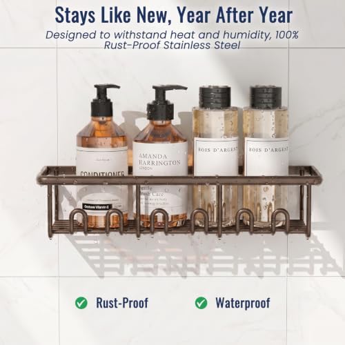 8 Pack Adhesive Rustproof Shower Caddy - Image 2