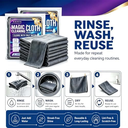 15 Pack XXL Genie Cloth Magic Cloth, Genie Magic Cleaning Cloths - Image 6
