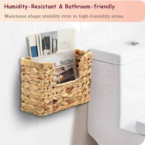Hanging Magazine Basket, Woven Wall Magazine Holder Organizer - Image 6