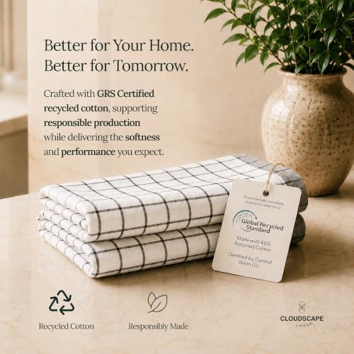 CLOUDSCAPE Premium Cotton Kitchen Towels Set of 6 - Image 5