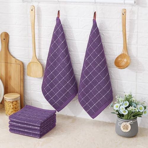 Homaxy 100% Cotton Terry Kitchen Dish Cloths, 8 Pack - Image 6