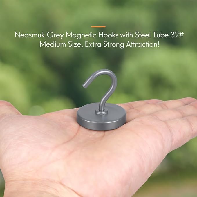 Neosmuk Magnetic Hooks, 130lb Heavy Duty, 10 Pack - Image 2