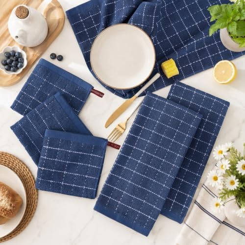 Kitinjoy 100% Cotton Terry Kitchen Dish Cloths, 12”x 12” - Image 3