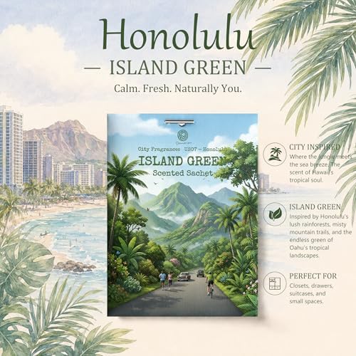 US07-Honolulu Island Green Scented Sachets - Image 3