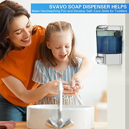 SVAVO Wall Mounted Soap Dispenser Kitchen Bathroom Manual Soap Dispenser - Image 2
