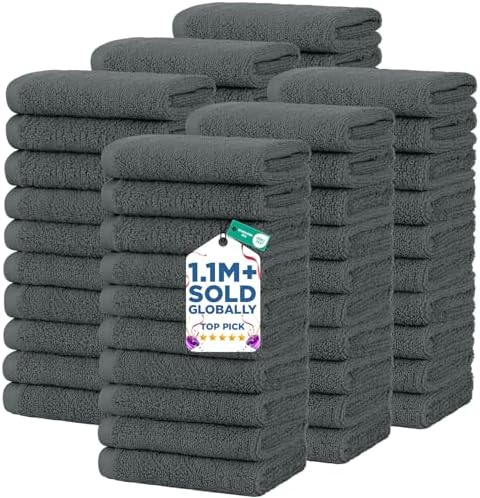 DAN RIVER 60 Pack Wash Cloths for Showering by DanRiver