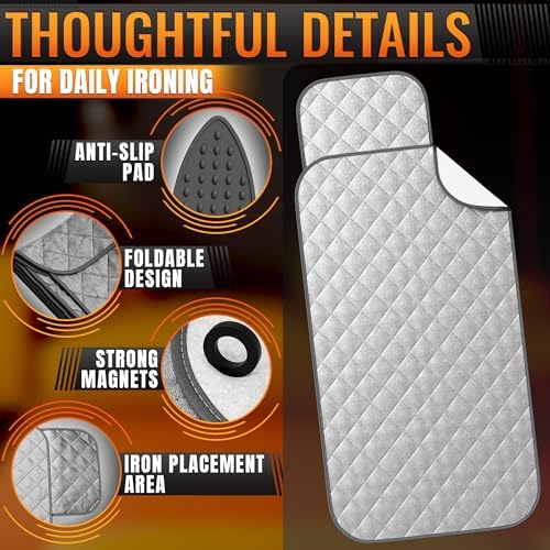 3-Piece Ironing Mat for Table Top, Washer and Dryer, 39.8 x 18.3 in - Image 4