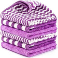 Microfiber Cleaning Cloths, 6 Pack Purple Kitchen Towels by Unknown