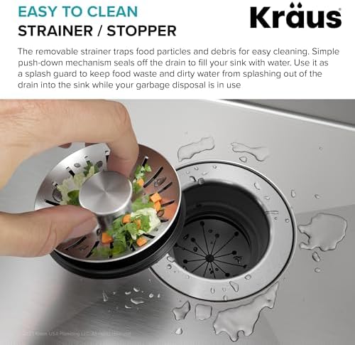 KRAUS WasteGuard Kitchen Sink Strainer/Stopper - Image 5