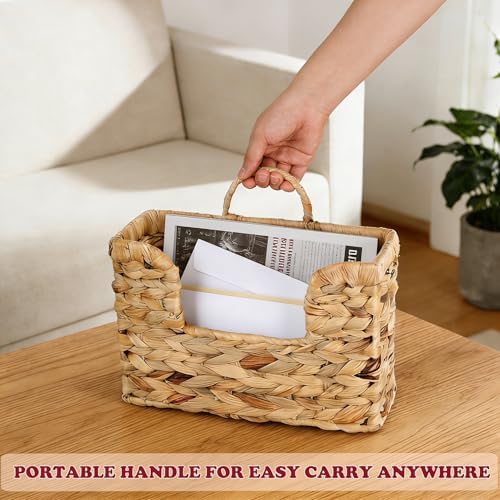 Hanging Magazine Basket, Woven Wall Magazine Holder Organizer - Image 3