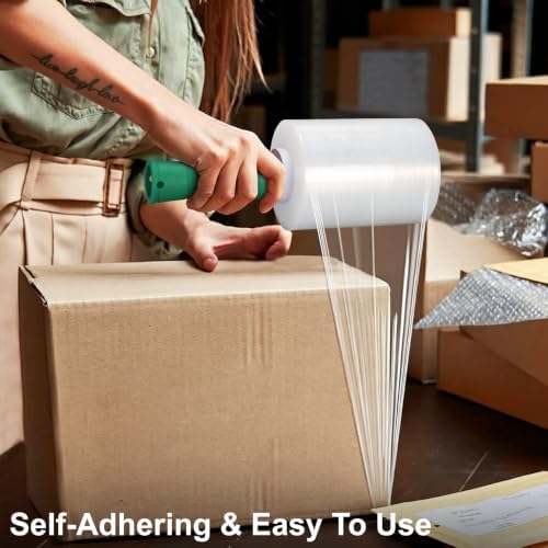 Mini Clear Stretch Wrap Film 5.1" x 1000ft 2 Pack 80 Gauge Heavy Duty - Image 4