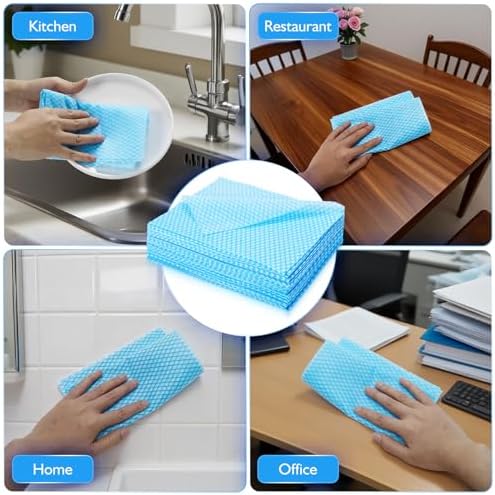 60Pack Disposable Dish Cloths for Kitchen, 13.8x15.7"Cleaning Wipes - Image 7