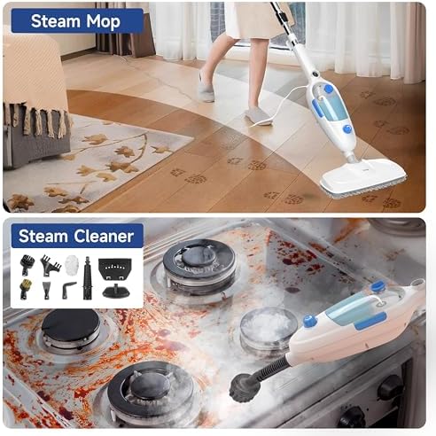 Steam Mop for Floor Cleaning, 10in1 Multi Purpose Handheld Steamer Cleaner - Image 2