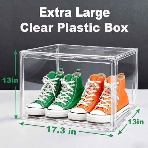 5 Pack XXX-Large Tall BootOrganizer, 17.3x13x13'' Acrylic Display Case - Image 2