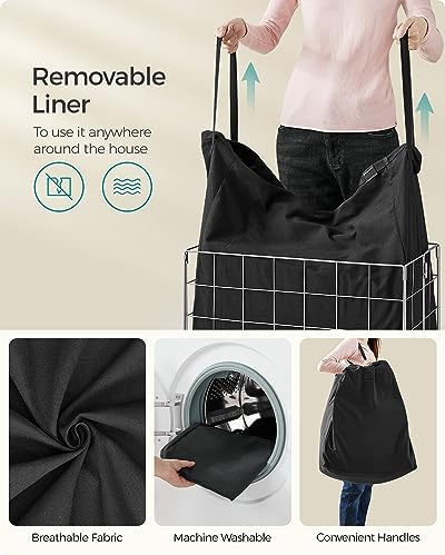 SONGMICS Laundry Hamper, Collapsible, 29 Gal. - Image 6