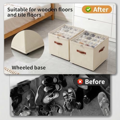 2 Pack Shoe storage Organizer for closet - Image 2