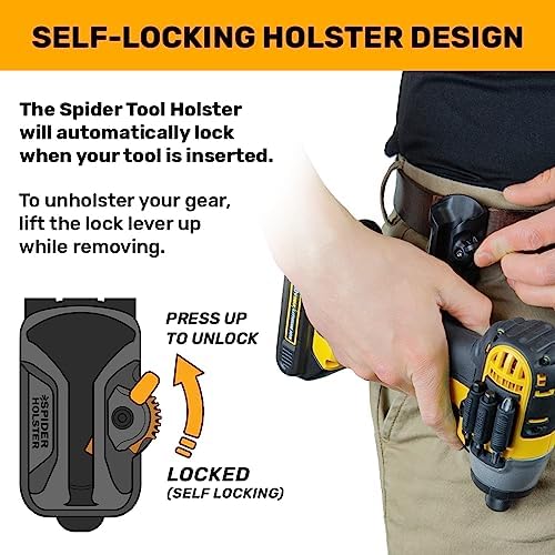 Spider Tool Holster Pro Tape Measure + Hammer Holster Kit, Ambidextrous - Image 2