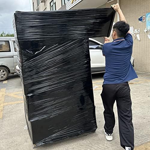 4 Pack Black Stretch Wrap 18" x 1000 Feet 80 Gauge Industrial Strength - Image 4