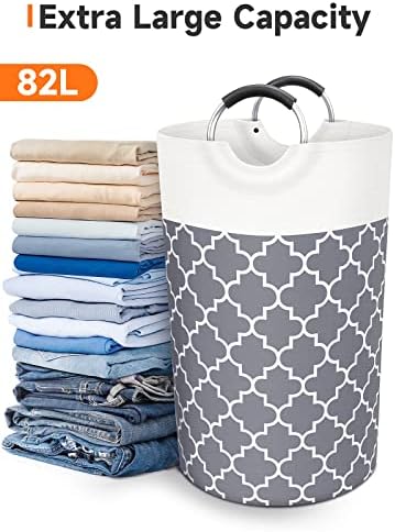 Large Laundry Basket 82L Tall Collapsible Hamper - Image 5