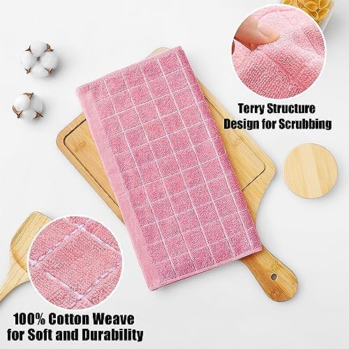 Homaxy 100% Cotton Terry Kitchen Dish Cloths, 6 Pack - Image 2