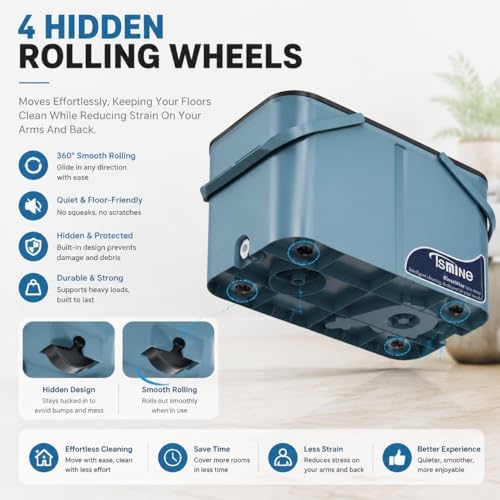 RinseWise Large Gen 1 Mop Bucket Set, Clean/Dirty Water Separation, 8 Heads - Image 4