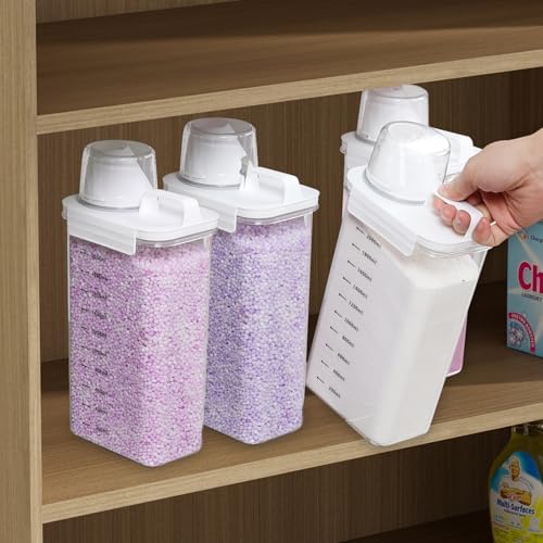 Sandmovie 3 Packs Laundry Detergent Dispenser, 78 Oz Clear Plastic Laundry Soap - Image 7