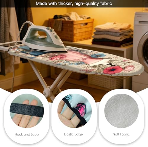 Nuxovilar Floral Dress Cotton Ironing Board Cover 15x54 Fabric - Image 5