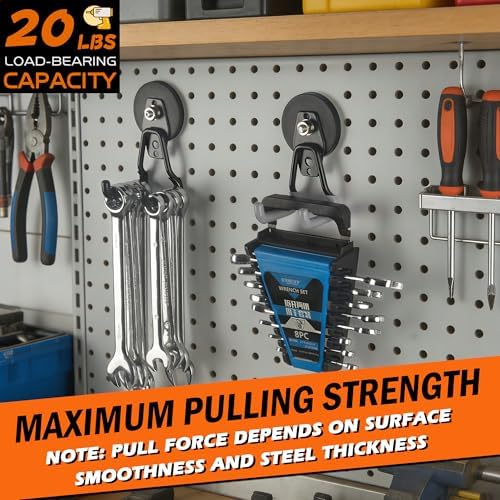 ULIBERMAGNET Upgraded Heavy Duty Magnetic Hooks, 4 Pack Strong Large Magnet Hook - Image 6