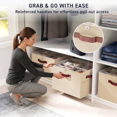 Ornavo Home Linen Large Shoe Storage Organizer Bins 2 Pack - Image 4