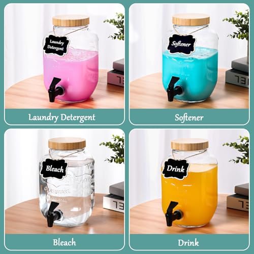 Laundry Detergent Dispenser BY VEGEVIGI, 128OZ Glass Laundry Soap Disepnser - Image 6