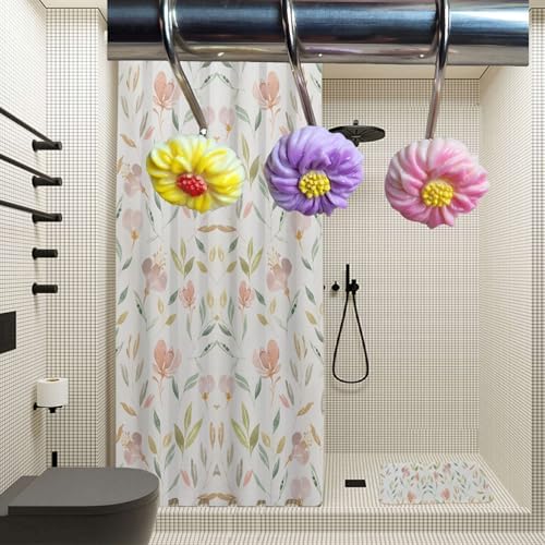 Two Fish Home Fashions Set of 12 Decorative Christmas Tree Resin Shower Curtain - Image 3