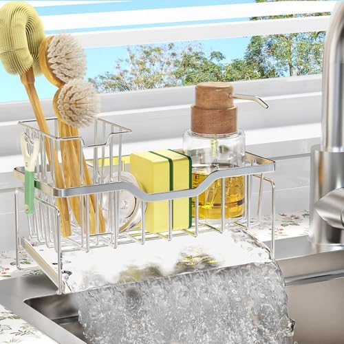 StorageRight Sponge Holder for Kitchen Sink, Sink Caddy Organizer by StorageRight