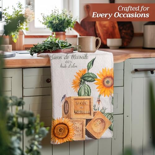 Maison d' Hermine Kitchen Towels Set of 3 Reusable 100% Cotton 27.50" x 20" - Image 6