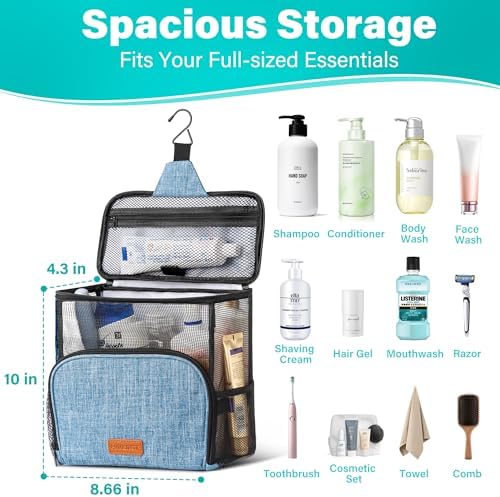 Hanging Toiletry Bag, Shower Caddy Tote Bag, Bath Organizer - Image 3