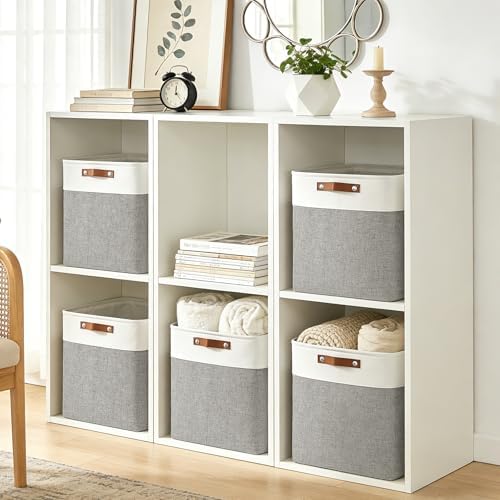 Bagnizer Large Fabric Storage Baskets | 50L Storage Bins, Decorative Linen - Image 3