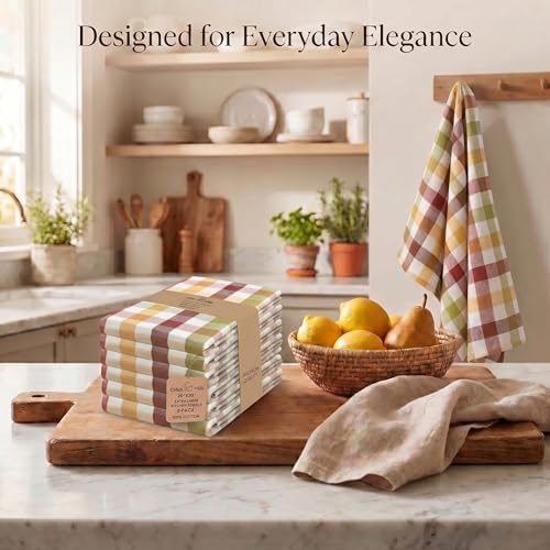 Urban Villa Kitchen Towels Cotton Dish Towels 20”x30” Harvest - Image 5