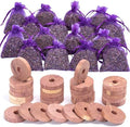 Lavande Sur Terre Pack of 30 Cedar Blocks and 16 Lavender Flower Sachets Craft by LavandeSurTerre