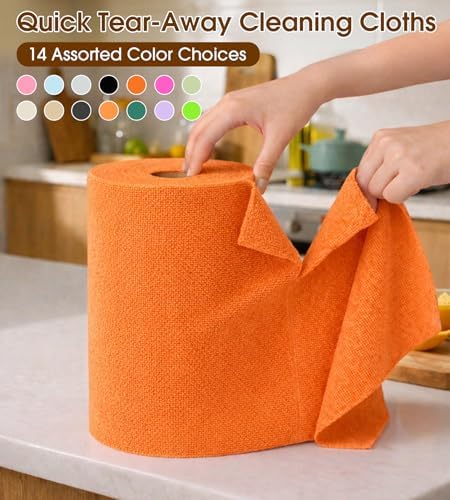 Microfiber Cleaning Cloth Roll, 100 Pack 12 x 12 Inch Tear Away Reusable Paper - Image 6