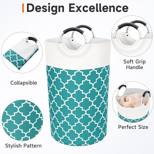 Large Laundry Basket, 82L Tall Collapsible Hamper - Image 3