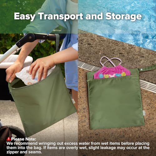 haakaa Wet Dry Bags for Baby, Water Resistant Wet Dry Bag - Image 5