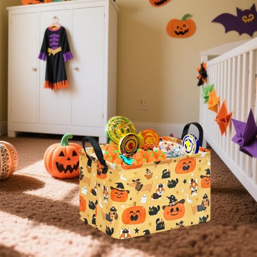 Halloween Pumpkin Ghost Storage Basket - Image 6