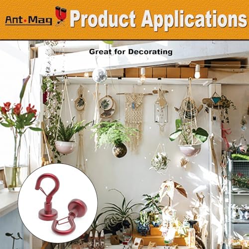 Ant Mag Magnetic Hooks Heavy Duty 22LBS Strong Magnet Snap Hooks 8 Pack - Image 6