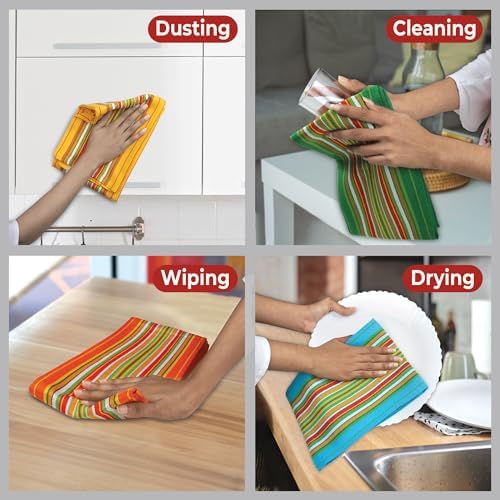 Urban Villa Kitchen Towels Cotton Dish Towels 20”x30” Multi - Image 2
