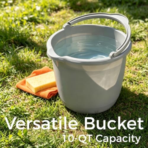 10QT Plastic Round Mop Bucket - Image 5