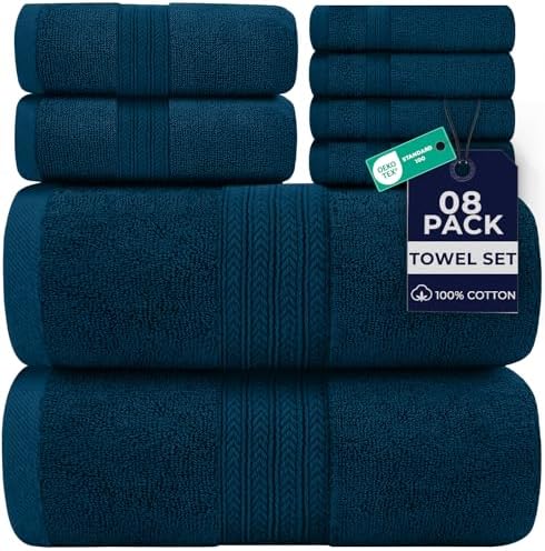 DAN RIVER 8 Piece Luxury Bath Towels by DanRiver