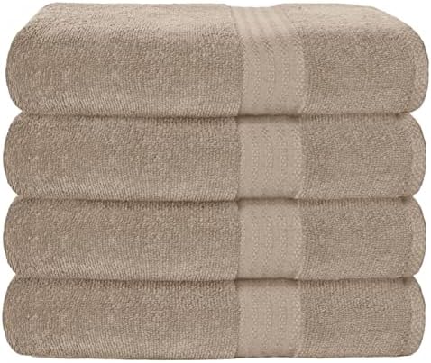 GLAMBURG Premium Cotton 4 Pack Bath Towel Set by GLAMBURG