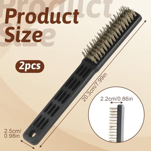 2 Pack Bowling Shoe Brushes, Heavy Duty Wire Brush Outdoor Shoe Cleaning Brushes - Image 2