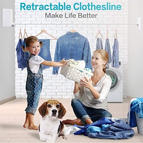 JOOM Retractable Clothesline Indoor, Dual 2 x 13.8 FT Clothes Lines - Image 3